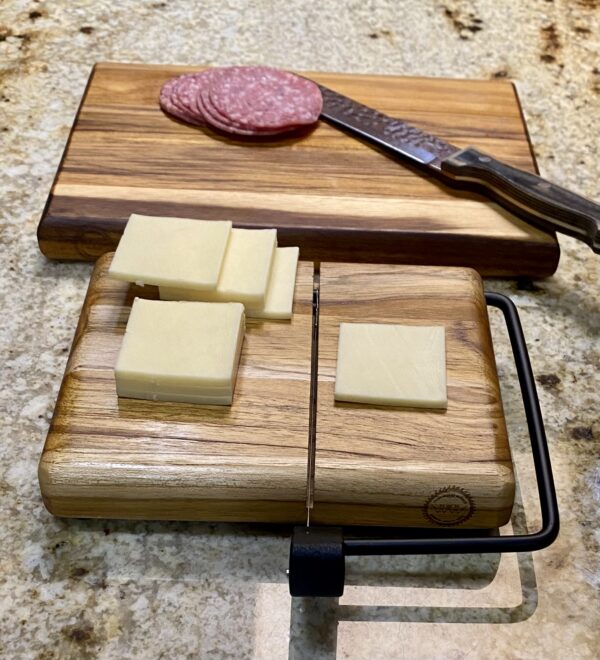 Teak Wood Cheese Slicer    &     Cutting Board Set - Image 2