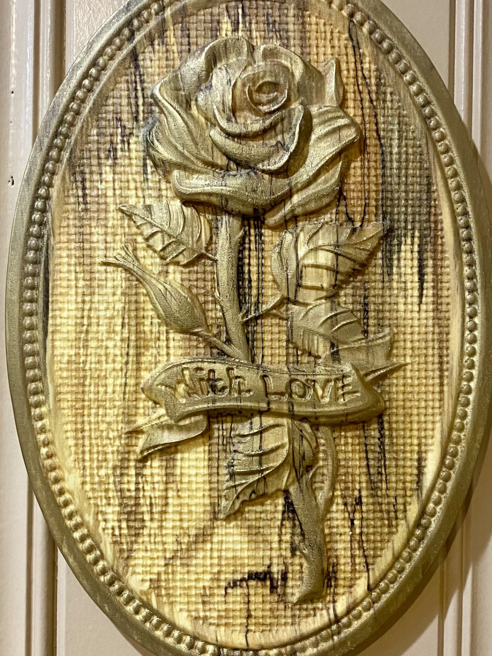 TRUE LOVE-MAPLE ROSE WALL PLAQUE - Image 4